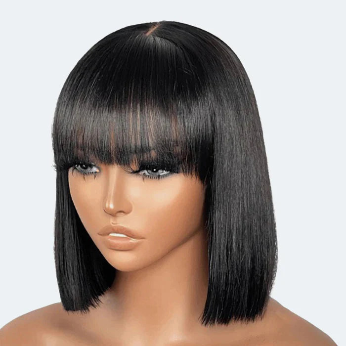 Preshes Bang Bob – 12” Yaki Texture, Minimal Lace, Glueless Ready