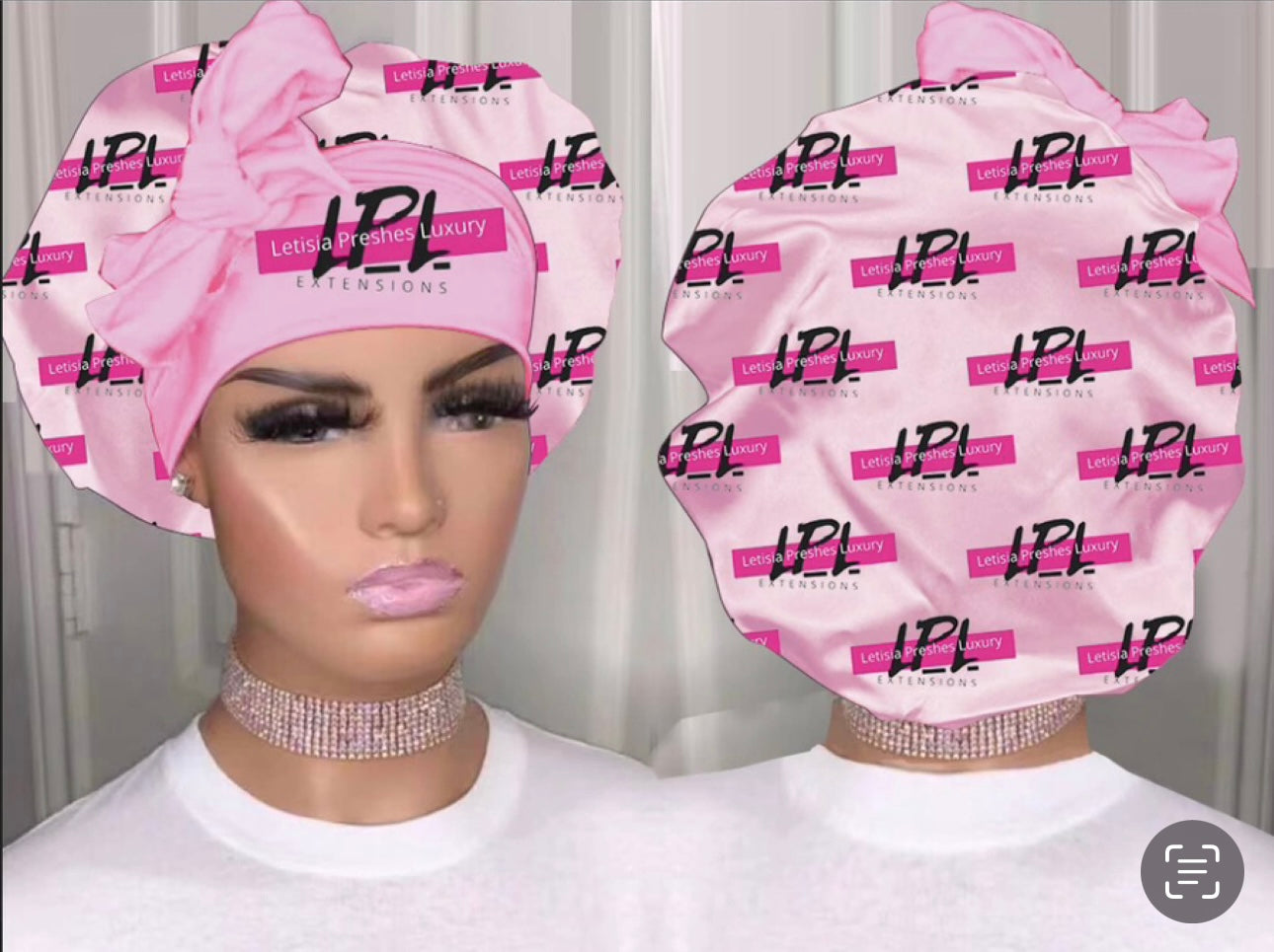 Luxury Black Double-Layer Satin Bonnet – Sleek, Protective & Edge-Friendly