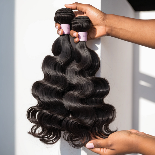 12-30 Inch Body Wavy Virgin Brazilian Hair #1B Natural Black